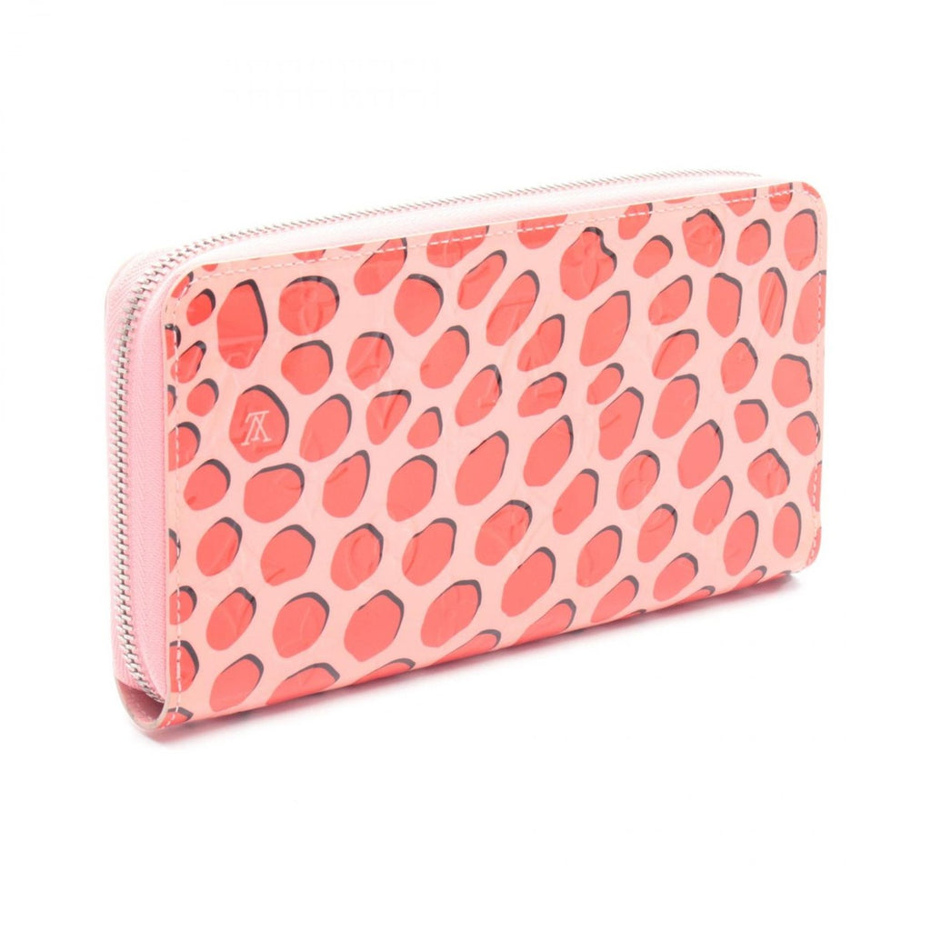 Louis Vuitton Round Wallet Zippy Sugar Pink Poppy Leather Red Black — view 2
