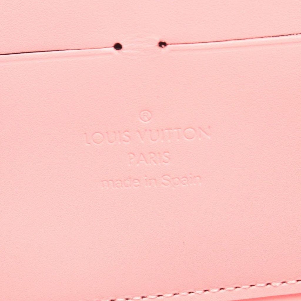 Louis Vuitton Round Wallet Zippy Sugar Pink Poppy Leather Red Black — view 4