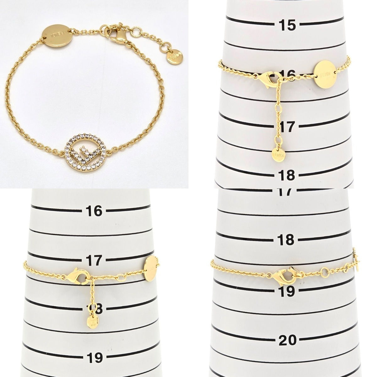 Fendi Is Bracelet New Logo Shape Ornament Natural Crystal — view 7