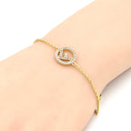 Fendi Is Bracelet New Logo Shape Ornament Natural Crystal