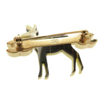 Chanel Reindeer Motif Coco Mark Metal Beige Pink Brooch 0476 — view 8