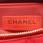 Chanel Shoulder Bag Quilted Red Leather Lambskin Loop Handle 2-Way — view 4