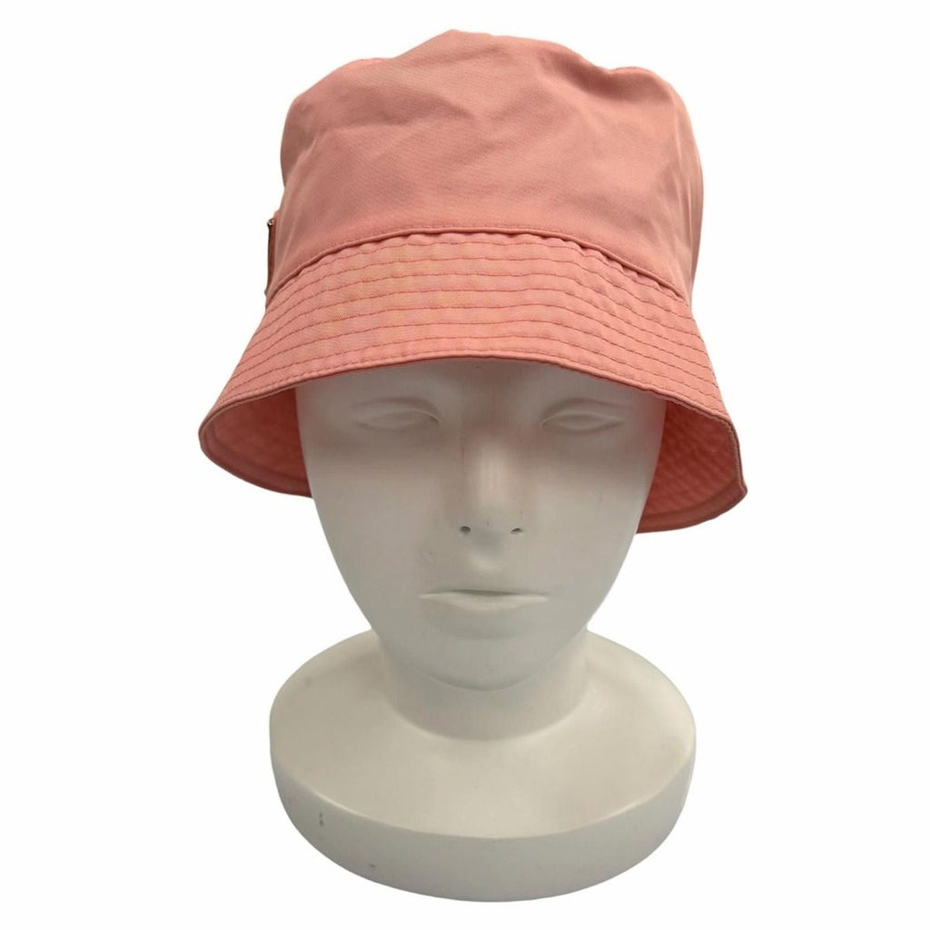 Prada Lining Cotton Leather Bucket Hat Pink — view 2