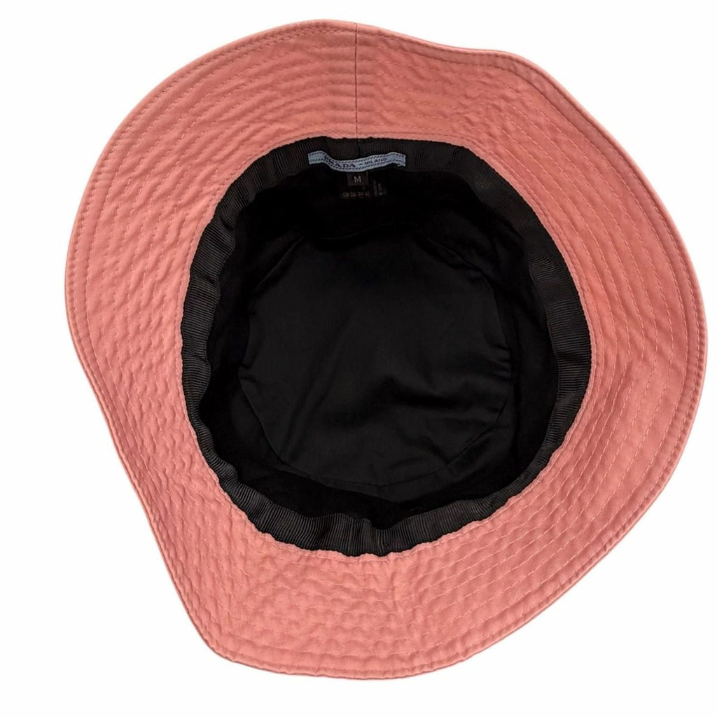 Prada Lining Cotton Leather Bucket Hat Pink — view 6
