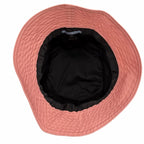 Prada Lining Cotton Leather Bucket Hat Pink — view 6