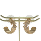 Chanel CC Hoop Earrings C24 P Abd029 Nw438 Metal Rhinestone Gold — view 2