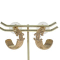 Chanel CC Hoop Earrings C24 P Abd029 Nw438 Metal Rhinestone Gold