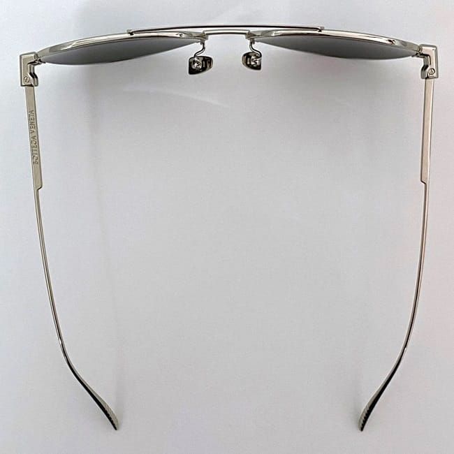Bottega Veneta Sunglasses Silver Gray Mirror — view 7