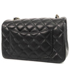 Chanel Classic Black Gold Lambskin Quilted Mini Chain Shoulder Bag — view 2