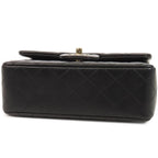 Chanel Classic Black Gold Lambskin Quilted Mini Chain Shoulder Bag — view 3