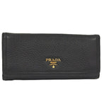 Prada Vitello Daino Wallet Leather Black