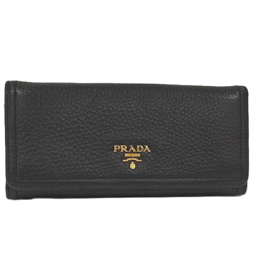 Prada Vitello Daino Wallet Leather Black