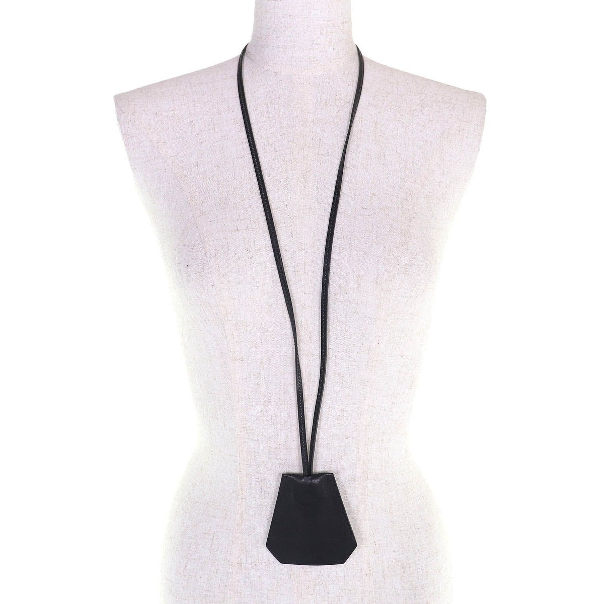 Hermes Vintage Leather Martin Margiela Era Clochette Necklace Pendant — view 2