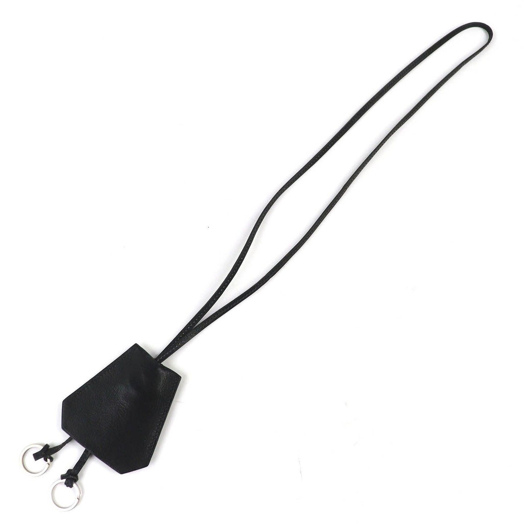 Hermes Vintage Leather Martin Margiela Era Clochette Necklace Pendant — view 3
