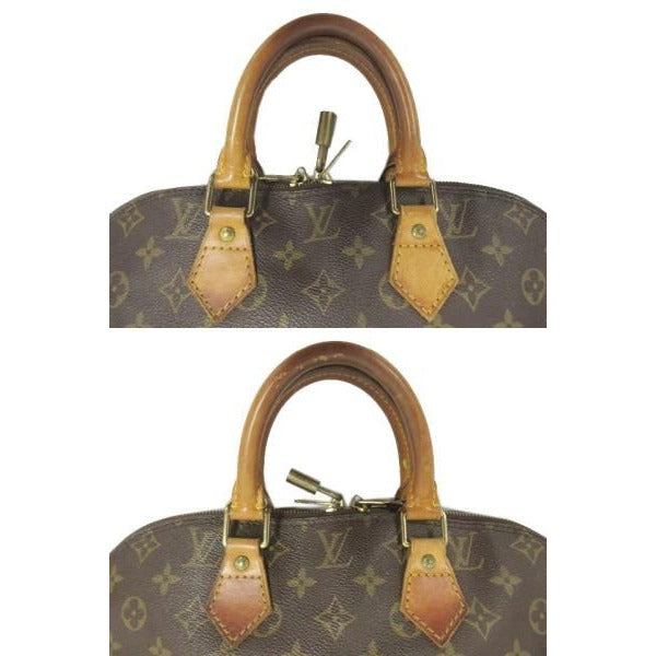 Louis Vuitton Monogram Alma Handbag Leather Brown — view 2