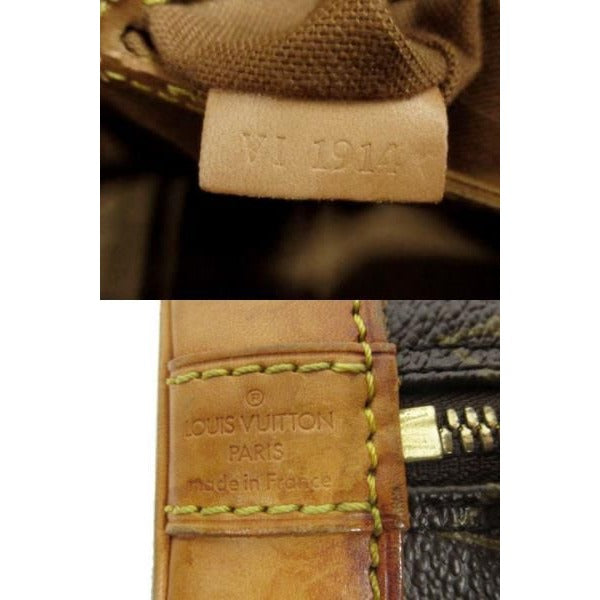 Louis Vuitton Monogram Alma Handbag Leather Brown — view 4