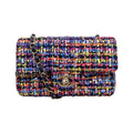 Chanel Shoulder Bag Mini Classic Chain Flap Quilted Tweed Sequins Coco