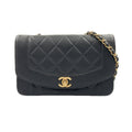 Chanel Diana Quilted Chain Shoulder Bag Black