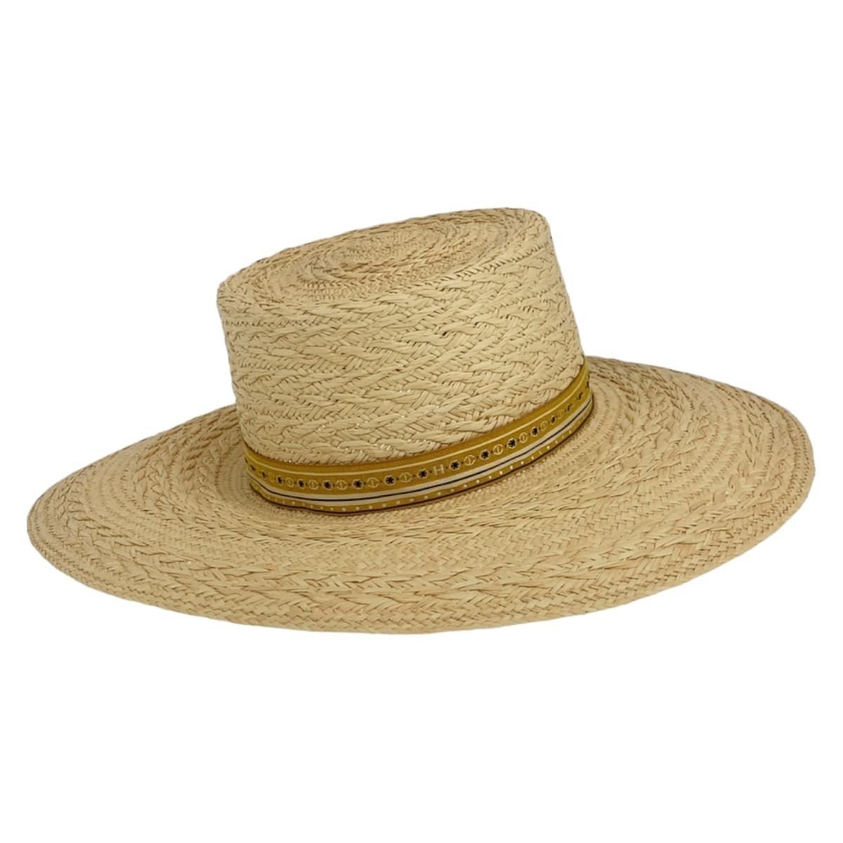 Hermes Andalusia 57 Natural Light Brown Straw Hat