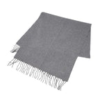 Hermes Uni Brode Scarf Cashmere Gray Autumn