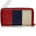 Gucci Round Zipper Long Wallet Red Navy — view 2