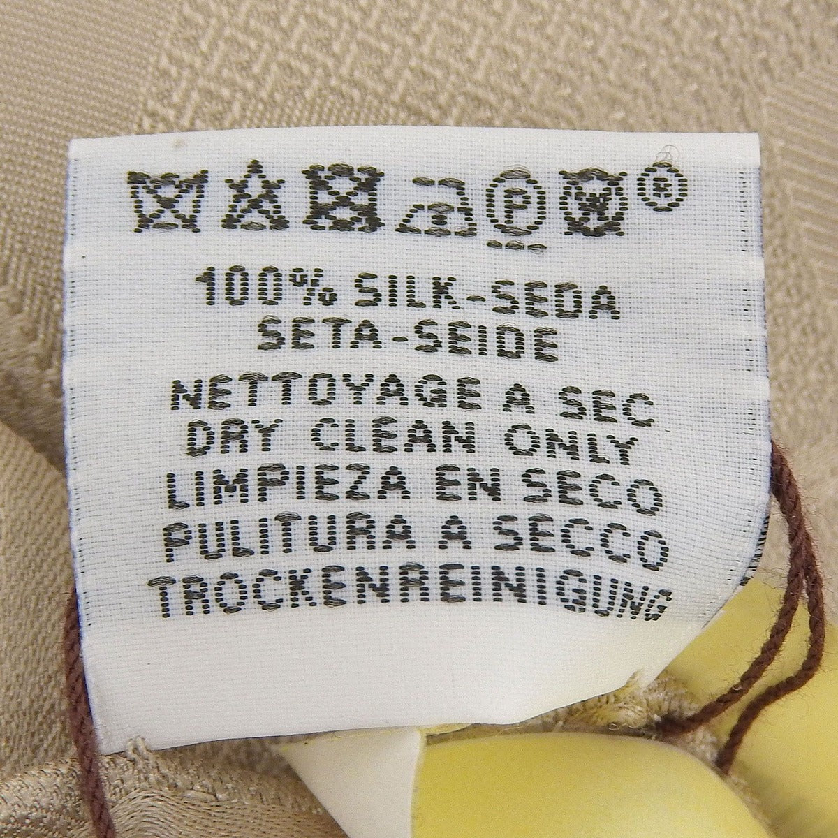 Hermes les Sangles Silk Echarpe Foulard with Fringe Shawl Beige — view 8