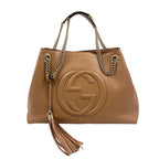 Gucci Soho Interlocking Chain Shoulder Bag Leather Black