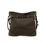 Gucci Horsebit Leather Drawstring Shoulder Bag Brown — view 3