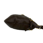 Gucci Horsebit Leather Drawstring Shoulder Bag Brown — view 6