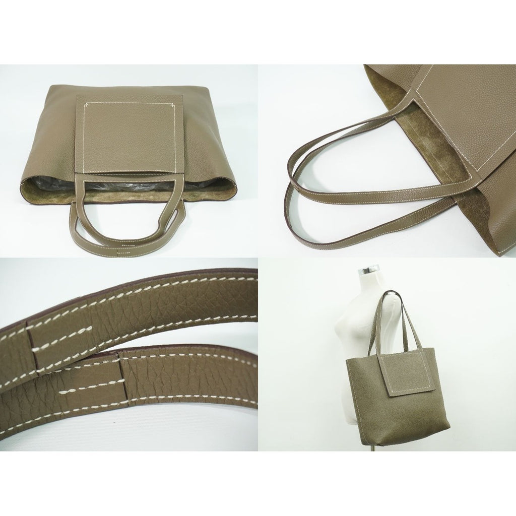 Hermes Cabasellier 46 Taurillon Clemence Leather Shoulder Bag Tote — view 6