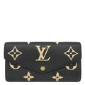Louis Vuitton Wallet Portefeuille Sarah Monogram Empreinte Black Beige Gold
