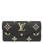 Louis Vuitton Wallet Portefeuille Sarah Monogram Empreinte Black Beige Gold