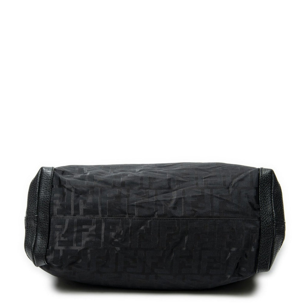 Fendi Medium Belt Tote Black Zucca Nylon Canvas — view 6