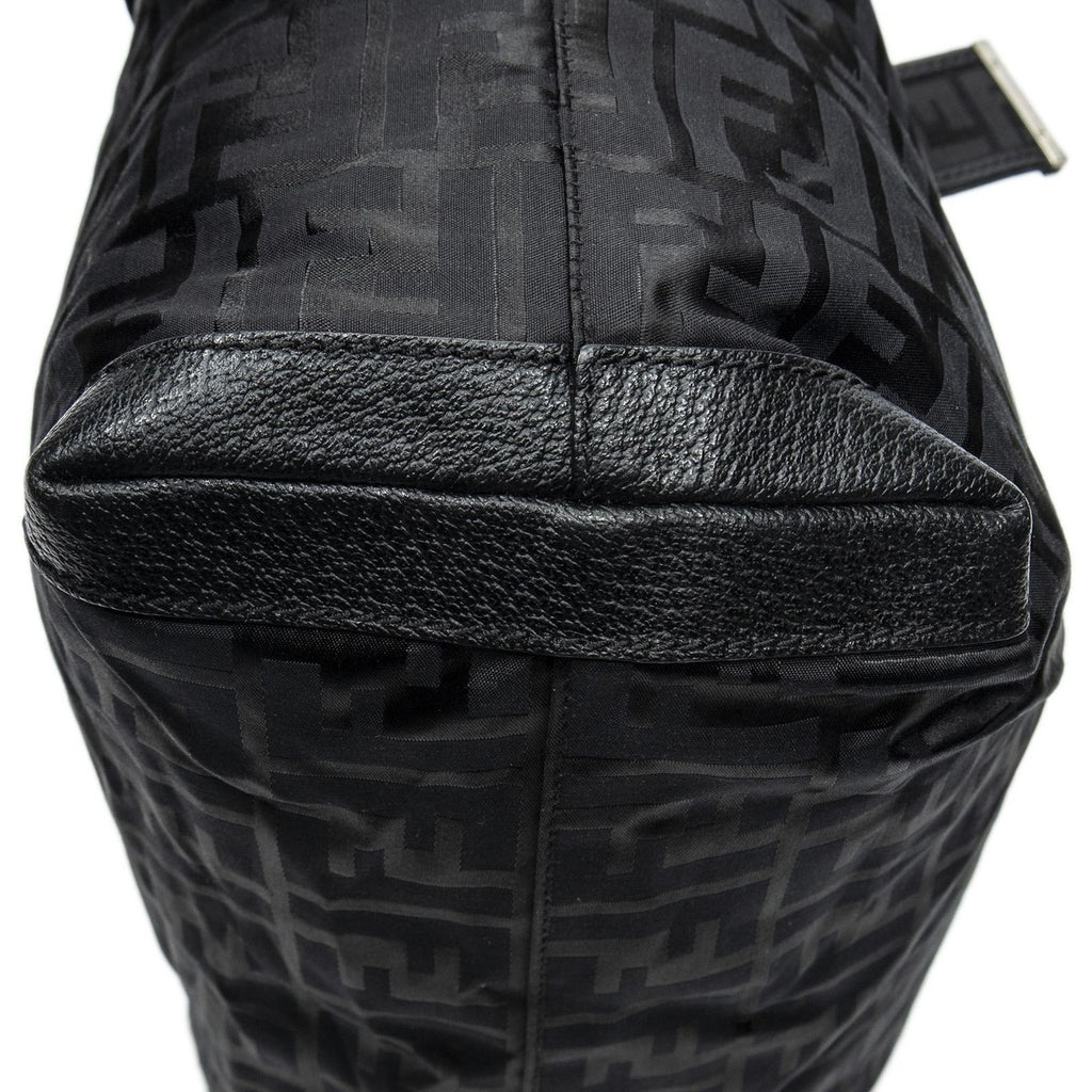 Fendi Medium Belt Tote Black Zucca Nylon Canvas — view 8