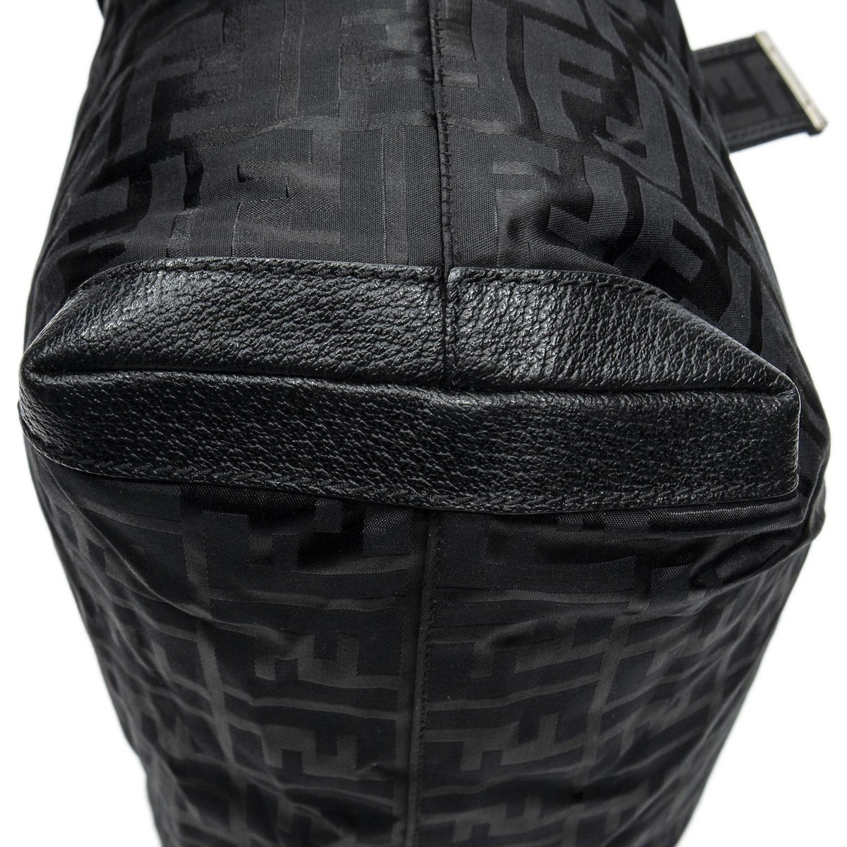 Fendi Medium Belt Tote Black Zucca Nylon Canvas — view 8