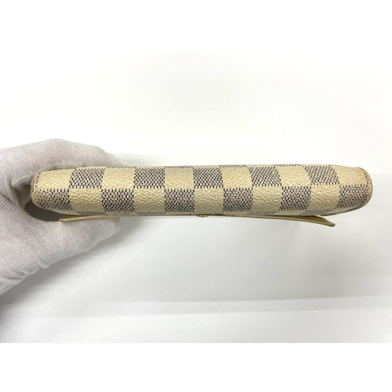 Louis Vuitton Damier Azur Portefeuille Sarah Long Wallet Ivory — view 3