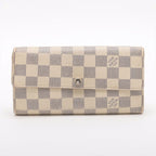 Louis Vuitton Damier Azur Portefeuille Sarah Long Wallet Ivory