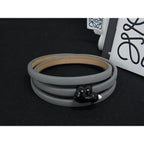 Loewe Suna Fujita Collaboration Leather Bear 3 Strands Bracelet