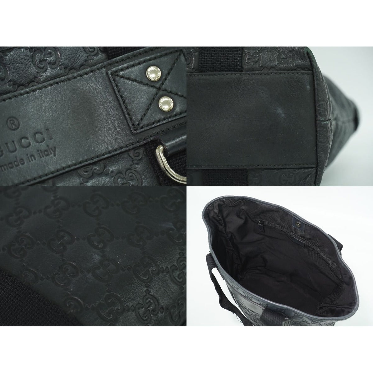 Gucci Parana Guccissima Leather Tote Black — view 8