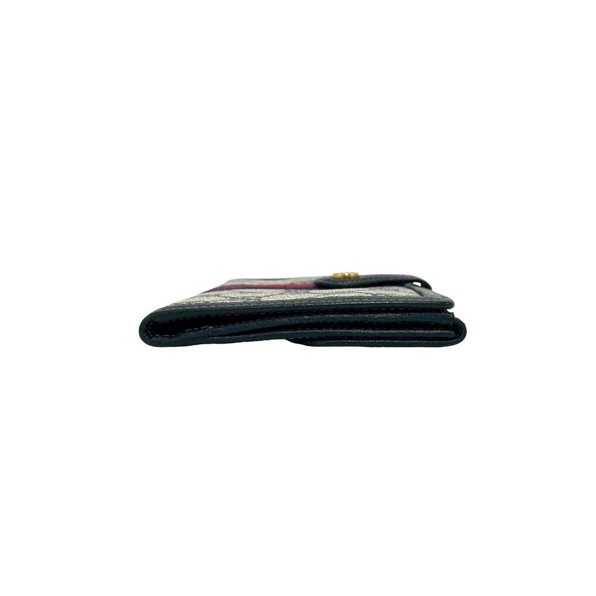 Gucci Vintage Sherry Line GG Logo Leather Bifold Wallet Navy — view 5