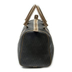 Dior Vintage Small Travel Boston Dark Gray Brown Honeycomb Canvas — view 3