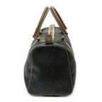 Dior Vintage Small Travel Boston Dark Gray Brown Honeycomb Canvas — view 4