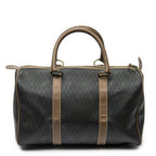 Dior Vintage Small Travel Boston Dark Gray Brown Honeycomb Canvas — view 5