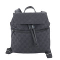 Gucci GG Canvas Leather Backpack Shoulder Bag Black