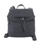 Gucci GG Canvas Leather Backpack Shoulder Bag Black