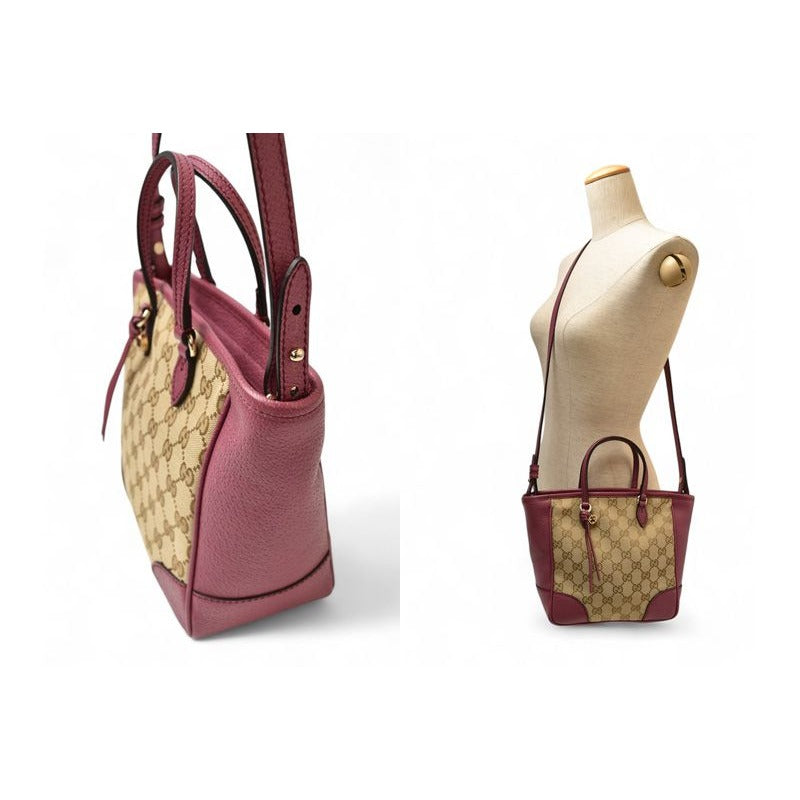Gucci Shoulder Bag 2-Way GG Canvas Beige Pink — view 3