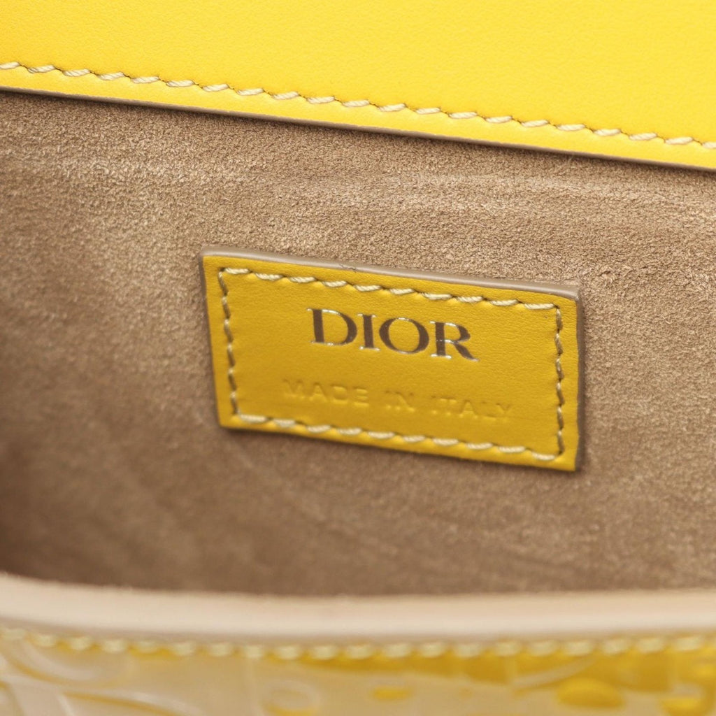 Dior Shoulder Bag Gallop Mini Bree Yellow Patent Leather — view 4