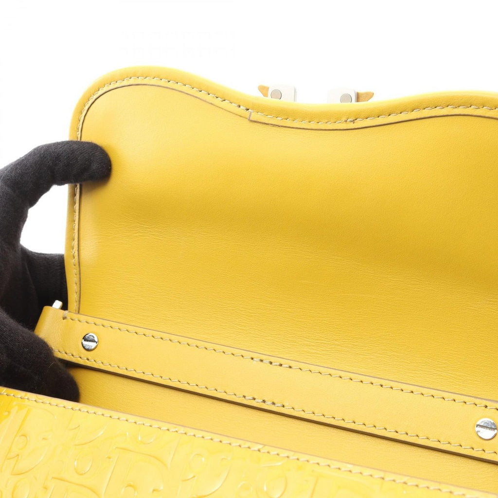 Dior Shoulder Bag Gallop Mini Bree Yellow Patent Leather — view 5