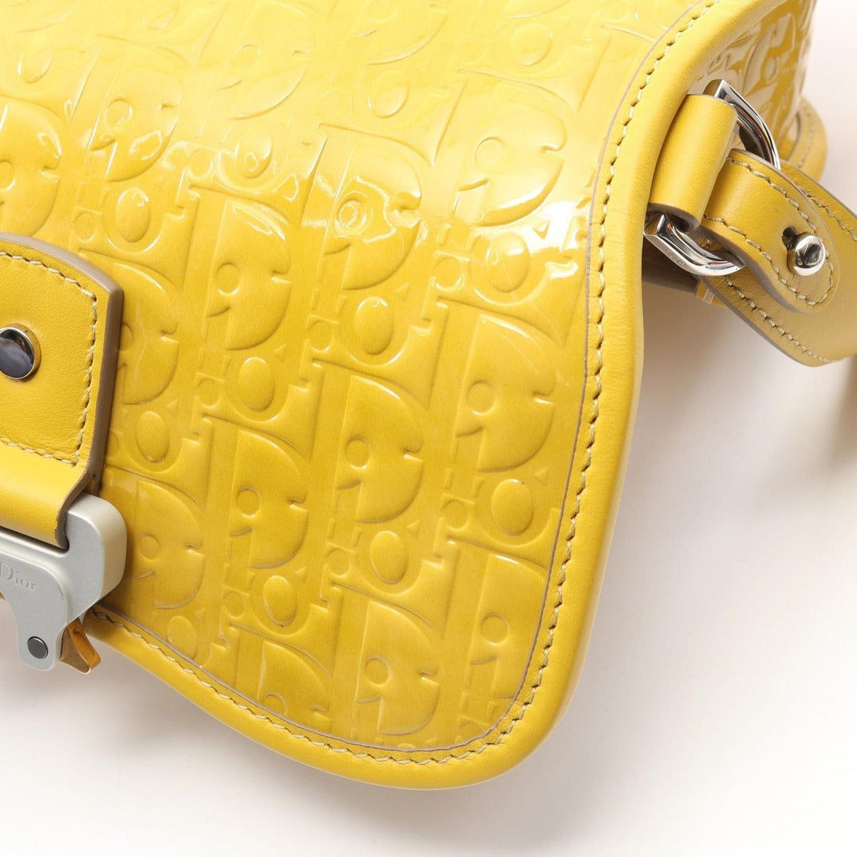 Dior Shoulder Bag Gallop Mini Bree Yellow Patent Leather — view 6