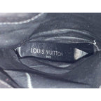 Louis Vuitton Leather Cross Belt Heel Long Boots 34 1 2 El0503 Black — view 3